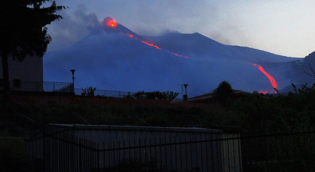 Mt. Etna's side eruptions