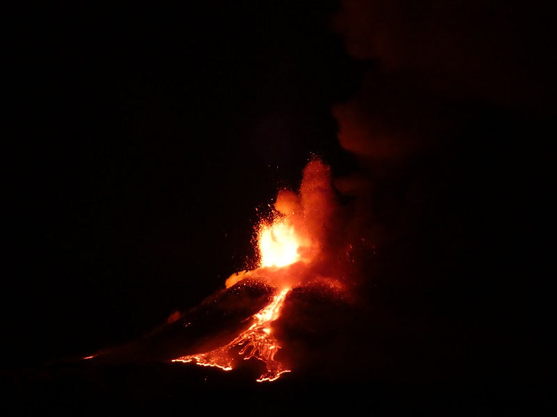 Mount Etna, great eruption on December 1st